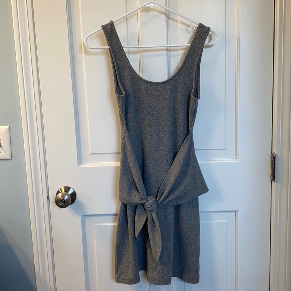 Aerie Ladies Size Small grey, ribbed t-shirt dress